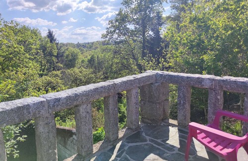 Huelgoat Cottage | Huge terrace overlooking the lake and forest of huelgoat