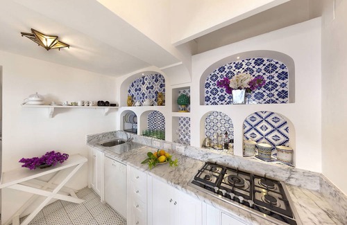 Positano City Centre House | My Rental Homes - Monsour immersed into a wide private garden terrace, sea view