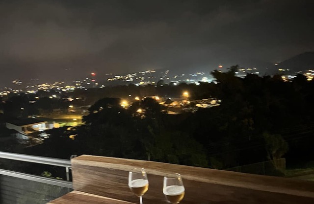 Family-sized apartment with great view close to town.