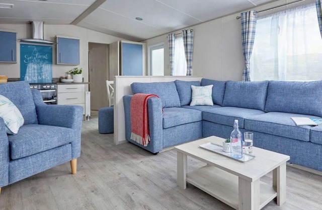 New in 2020 - 12ft wide caravan with one double, two twin.