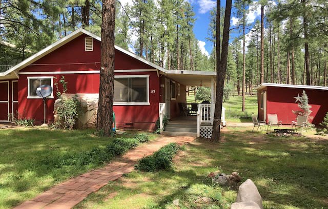 Payson Cabin | Little Red Cabin in the woods