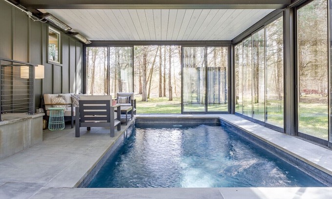 Town of Marbletown House | NEW: Modern Home with Indoor/Outdoor Swimming Pool