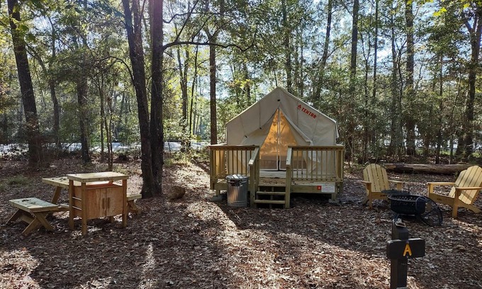 West Livingston RV Rental | Tentrr State Park Site - TX Lake Livingston State Park - Site A - Single Camp