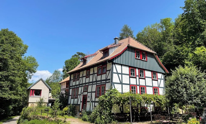 Heringen Apartment | Holiday apartment with sauna & café in old mill