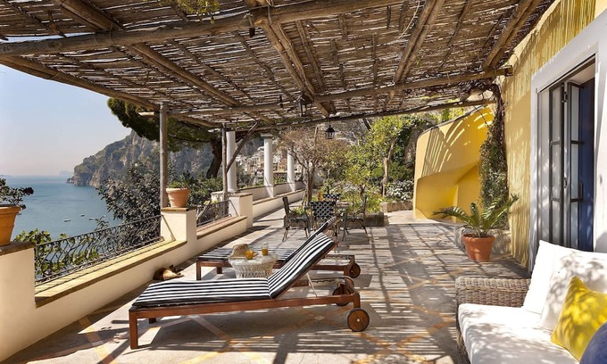 Positano City Centre House | My Rental Homes - Monsour immersed into a wide private garden terrace, sea view
