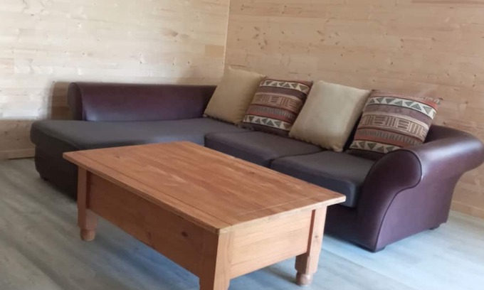 Les Sagnieres Apartment | 2 rooms with terrace and garden at the start of hiking wifi TV washing machine